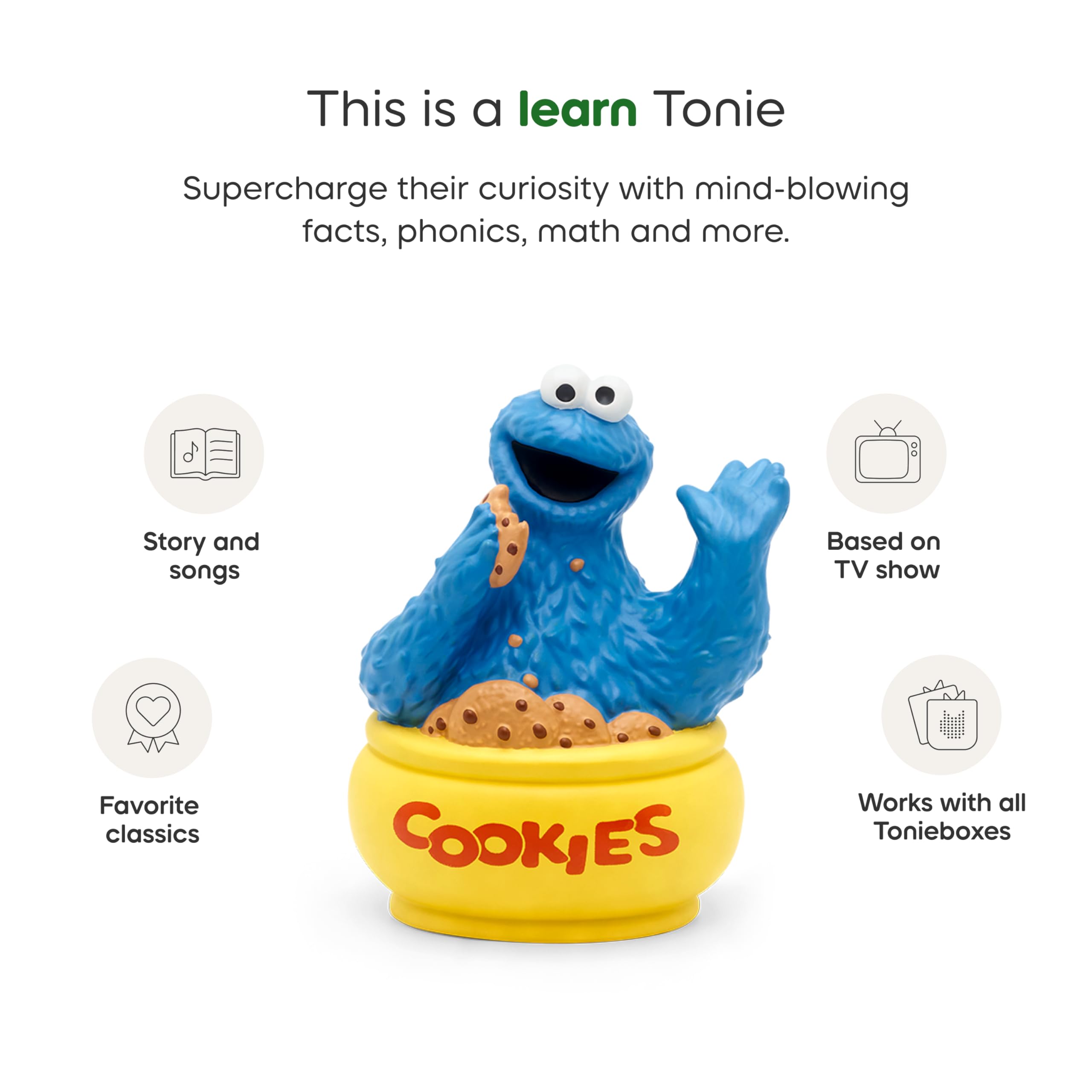 Amazon.com: Tonies Cookie Monster Audio Toy Figurine from Sesame